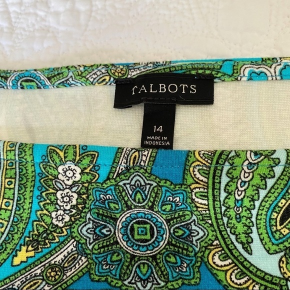 Talbots Paisley Knit 3/4 Sleeve Dress - 14 - Picture 4 of 10